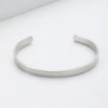 Basic Classic Style Customization Laser Engraving Solid Color 201 Stainless Steel Cuff Bracelets In Bulk