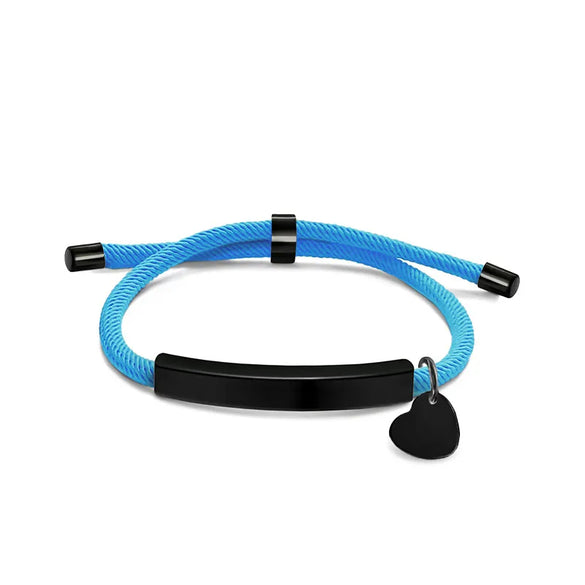 Basic Classic Style Geometric Customization Laser Engraving 201 Stainless Steel Rope Cord String String Bracelets Wholesale