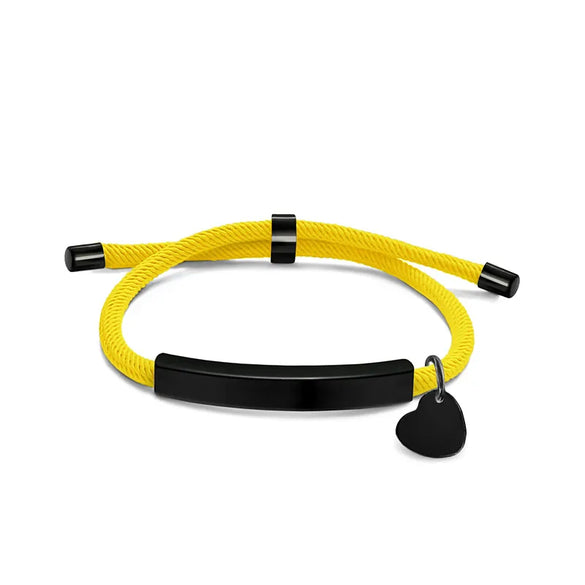 Basic Classic Style Geometric Customization Laser Engraving 201 Stainless Steel Rope Cord String String Bracelets Wholesale