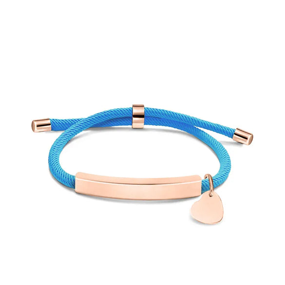 Basic Classic Style Geometric Customization Laser Engraving 201 Stainless Steel Rope Cord String String Bracelets Wholesale