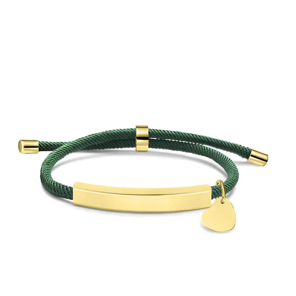 Basic Classic Style Geometric Customization Laser Engraving 201 Stainless Steel Rope Cord String String Bracelets Wholesale