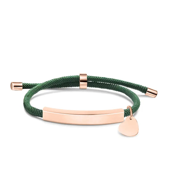 Basic Classic Style Geometric Customization Laser Engraving 201 Stainless Steel Rope Cord String String Bracelets Wholesale