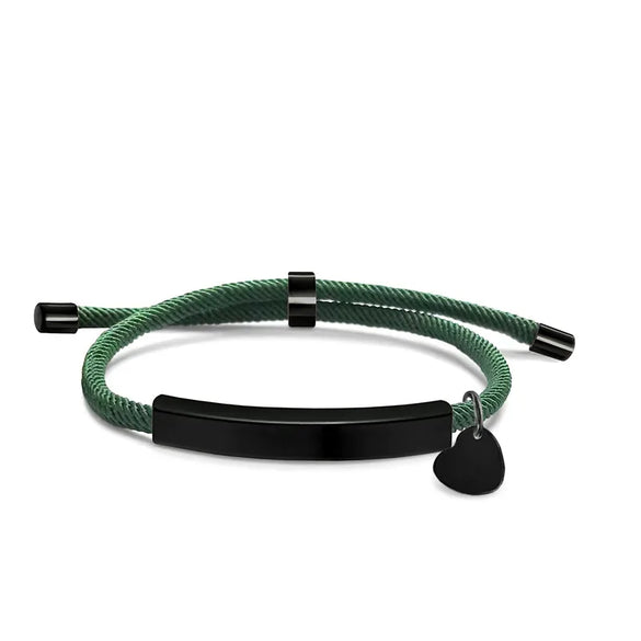 Basic Classic Style Geometric Customization Laser Engraving 201 Stainless Steel Rope Cord String String Bracelets Wholesale