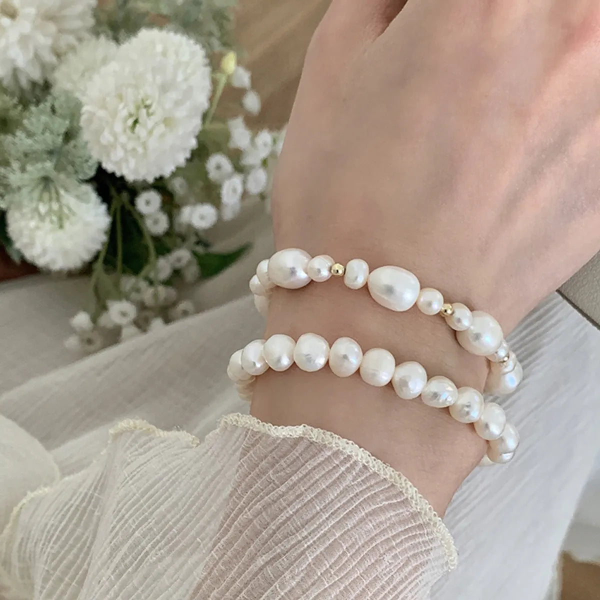 Basic Classic Style Geometric Freshwater Pearl Bracelets In Bulk