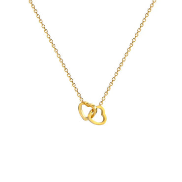 Wholesale Jewelry Basic Classic Style Heart Shape 304 Stainless Steel Copper 18K Gold Plated Pendant Necklace