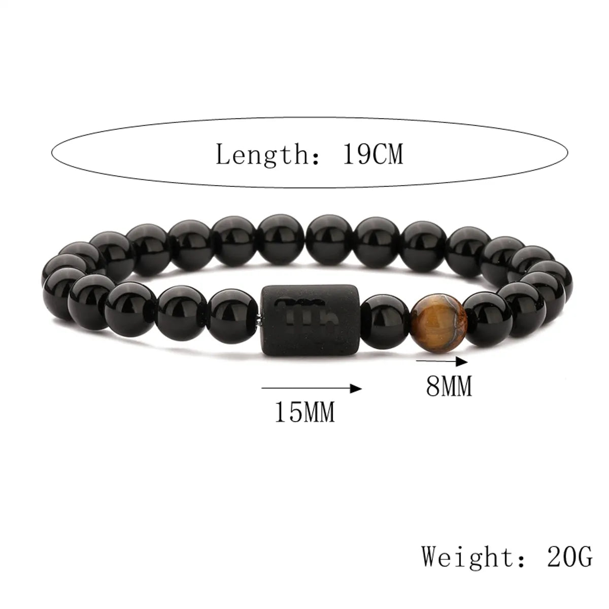 Basic Classic Style Round Natural Stone Agate Beaded Unisex Bracelets