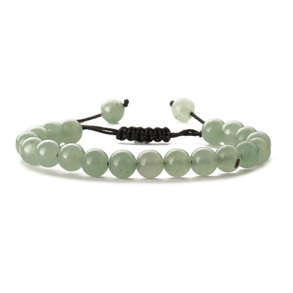 Basic Classic Style Round Natural Stone Beaded Unisex Bracelets