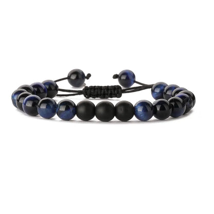 Basic Classic Style Round Natural Stone Beaded Unisex Bracelets