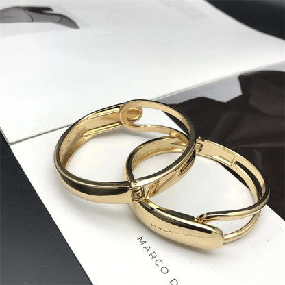 Basic Classic Style Solid Color Alloy Wholesale Bangle