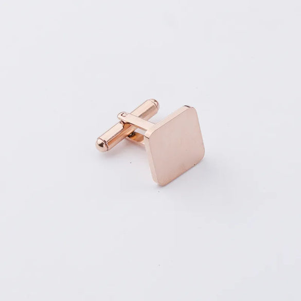1 Piece Basic Classic Style Square Customization Laser Engraving Stainless Steel Plating DIY Jewelry Accessories