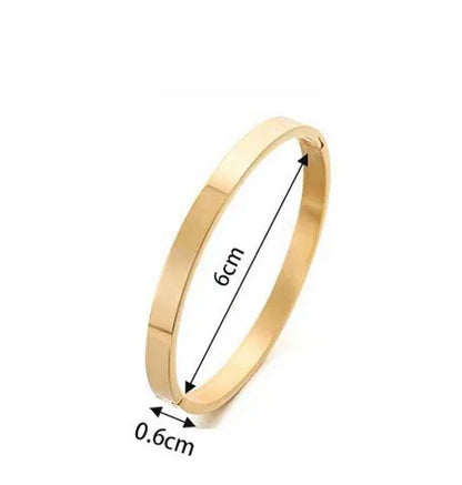 Basic Classic Style Star Titanium Steel Bangle In Bulk