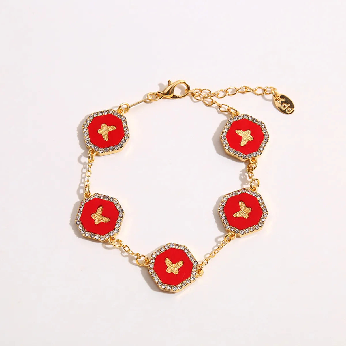 Basic Color Block Zircon Alloy Wholesale Bracelets