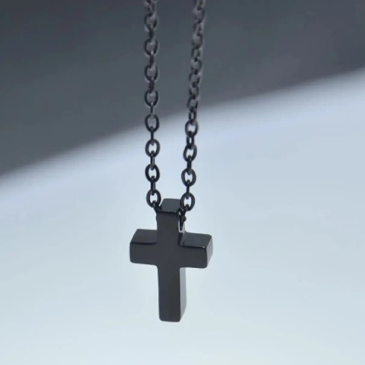 Basic Cross Stainless Steel Pendant Necklace