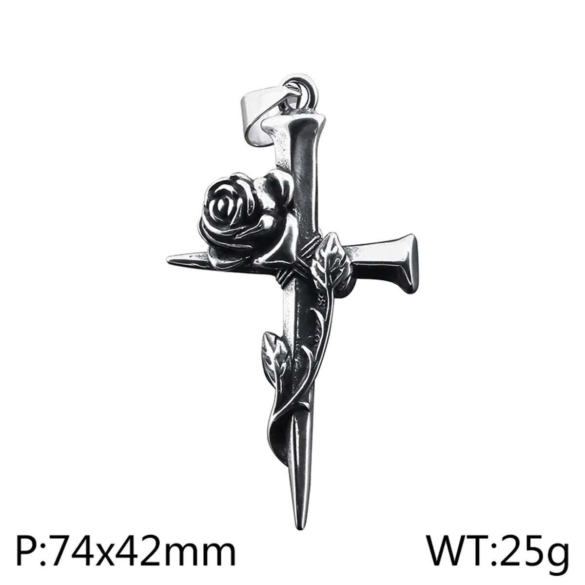 Basic Cross Stainless Steel Polishing Unisex Charms