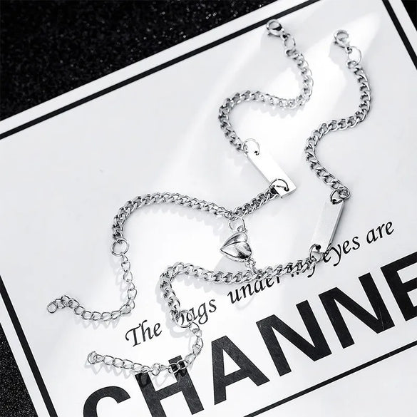 Basic Customization Laser Engraving Titanium Steel Cuban Link Chain Curb Chain Bracelets In Bulk