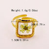 Basic Flower Stainless Steel Plating Gold Plated Open Rings