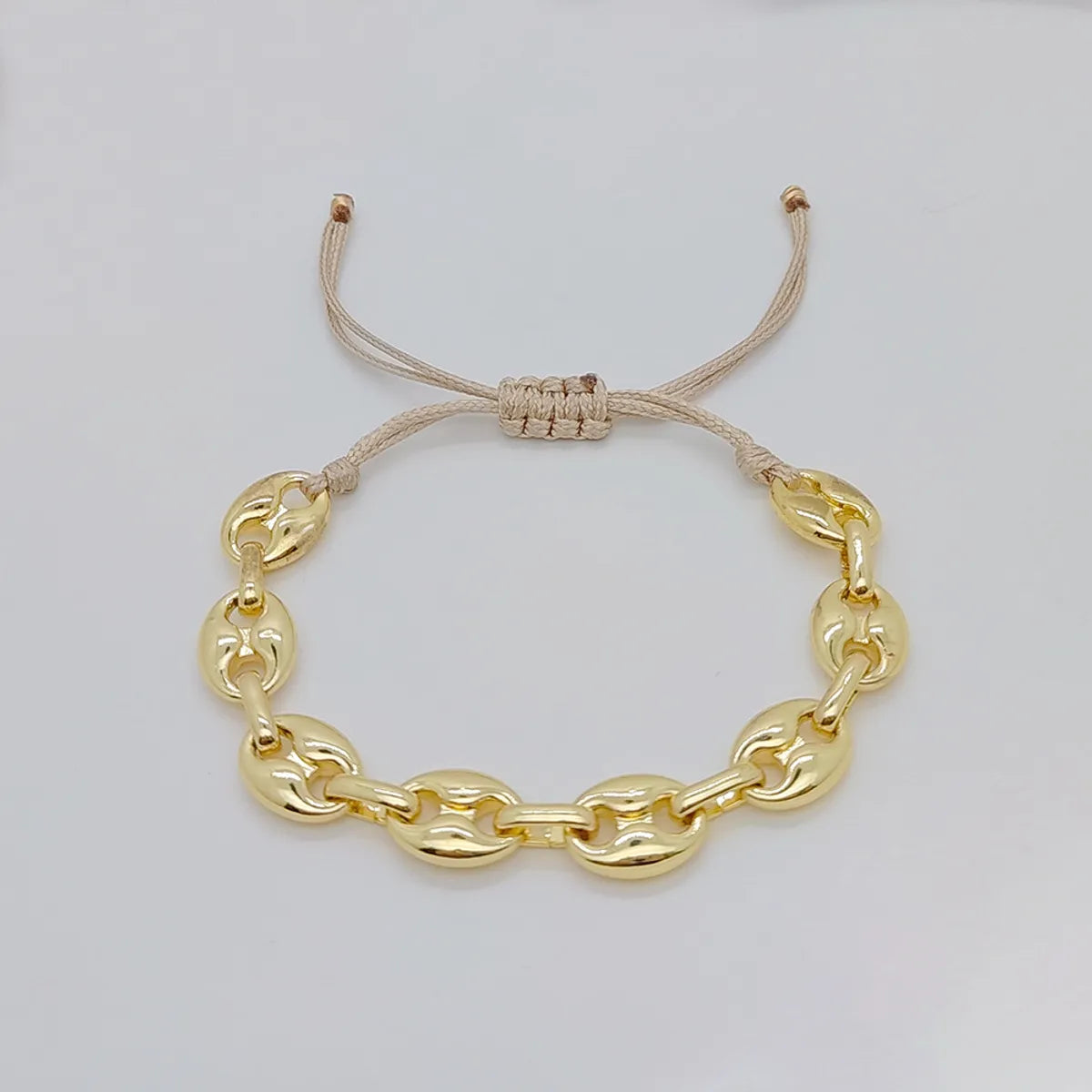 Basic Geometric 18k Gold Plated Soft Clay Copper Wholesale Bracelets