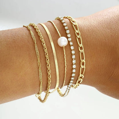 Basic Geometric Alloy Women'S Bracelets