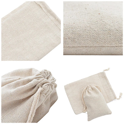 Basic Geometric Cotton Drawstring Jewelry Packaging Bags