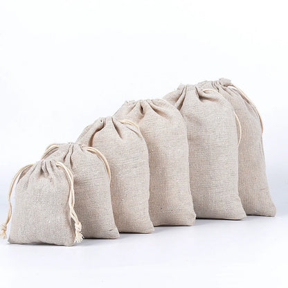 Basic Geometric Cotton Drawstring Jewelry Packaging Bags