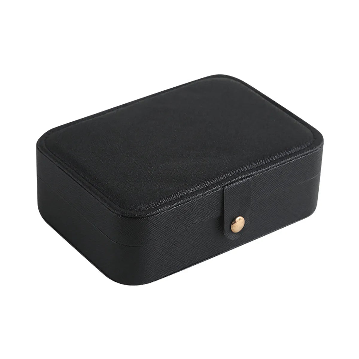 Basic Geometric Solid Color Pu Leather Jewelry Boxes