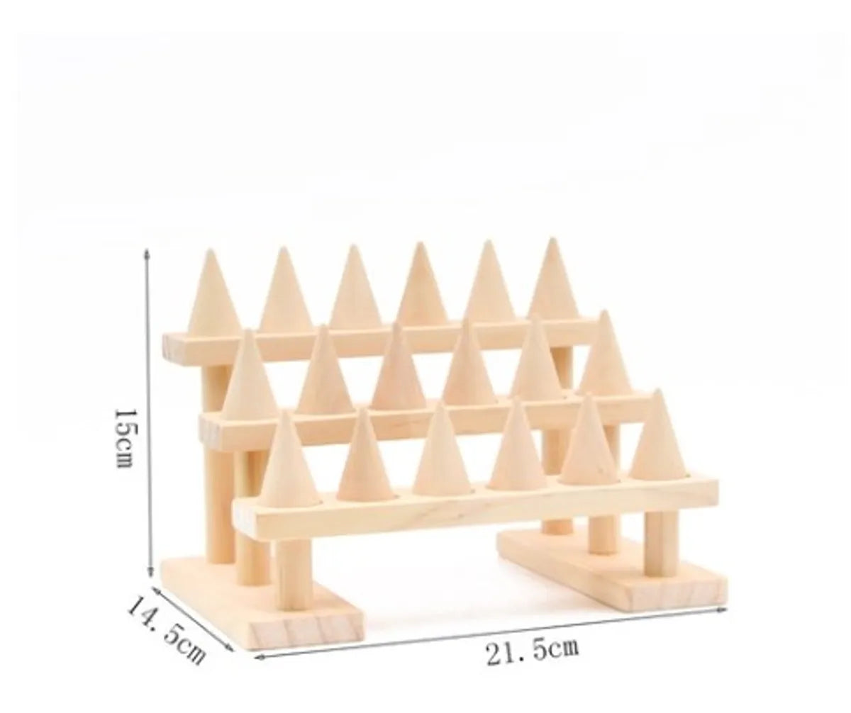 Basic Geometric Solid Wood Patchwork Jewelry Rack