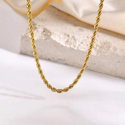 Basic Geometric Stainless Steel Plating Necklace