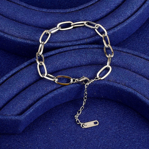 Basic Geometric 304 Stainless Steel Titanium Steel 18K Gold Plated Bracelets In Bulk