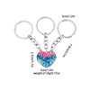 Basic Heart Shape Alloy Epoxy Plating Diamond Artificial Diamond Magnet Women'S Bag Pendant Keychain