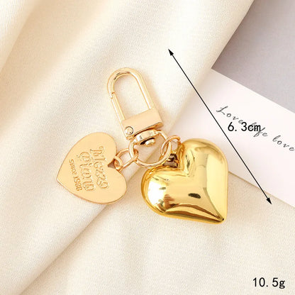 Basic Heart Shape Bow Knot Arylic Bag Pendant Mobile Phone Chain Keychain