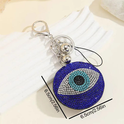 Basic Heart Shape Eye Rhinestone Plating Keychain