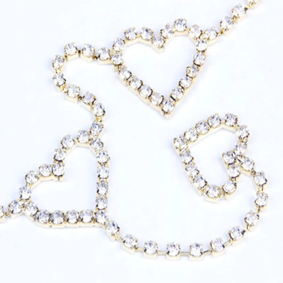 Basic Heart Shape Rhinestone Rhinestone Waist Chain