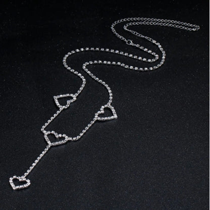 Basic Heart Shape Rhinestone Rhinestone Waist Chain