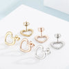 Basic Heart Shape Stainless Steel Titanium Steel Plating Jewelry Set