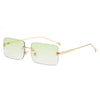 Basic Lady Solid Color Pc Square Frameless Women'S Sunglasses