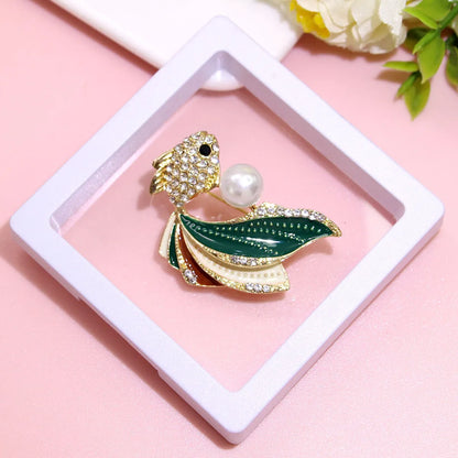 Basic Modern Style Classic Style Animal Flower Alloy Plating Inlay Artificial Pearls Rhinestones Women'S Brooches