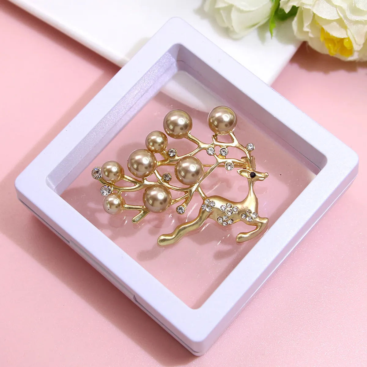 Basic Modern Style Classic Style Animal Flower Alloy Plating Inlay Artificial Pearls Rhinestones Women'S Brooches