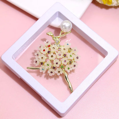 Basic Modern Style Classic Style Animal Flower Alloy Plating Inlay Artificial Pearls Rhinestones Women'S Brooches