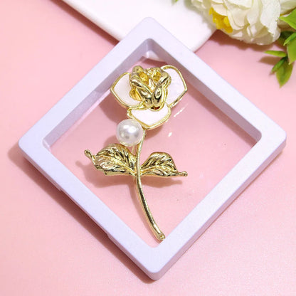 Basic Modern Style Classic Style Animal Flower Alloy Plating Inlay Artificial Pearls Rhinestones Women'S Brooches