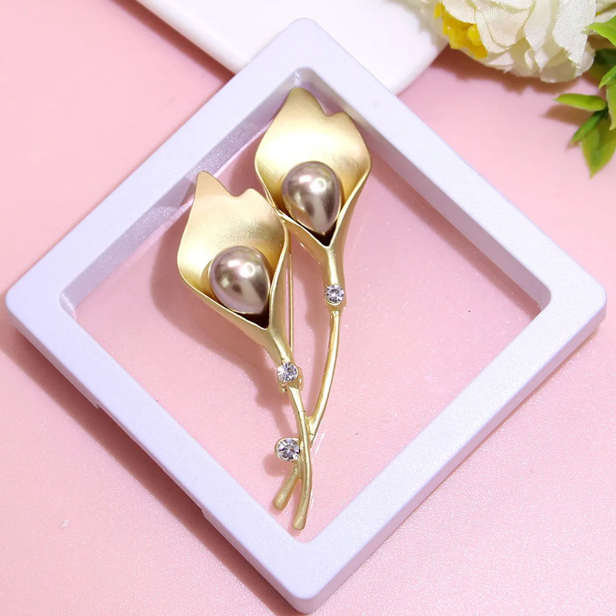 Basic Modern Style Classic Style Animal Flower Alloy Plating Inlay Artificial Pearls Rhinestones Women'S Brooches