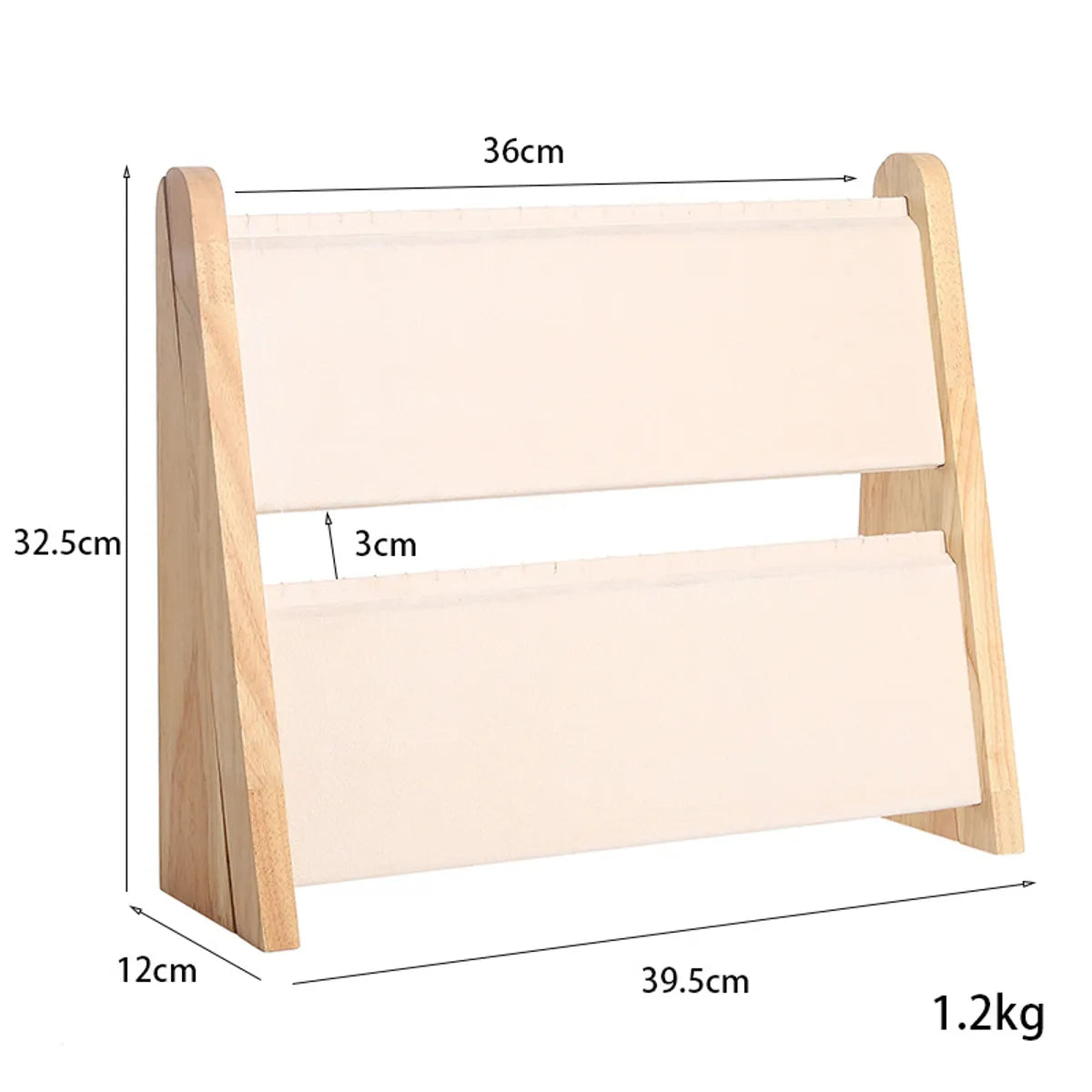 Basic Modern Style Classic Style Bevel Solid Wood Flannel Jewelry Display Jewelry Rack