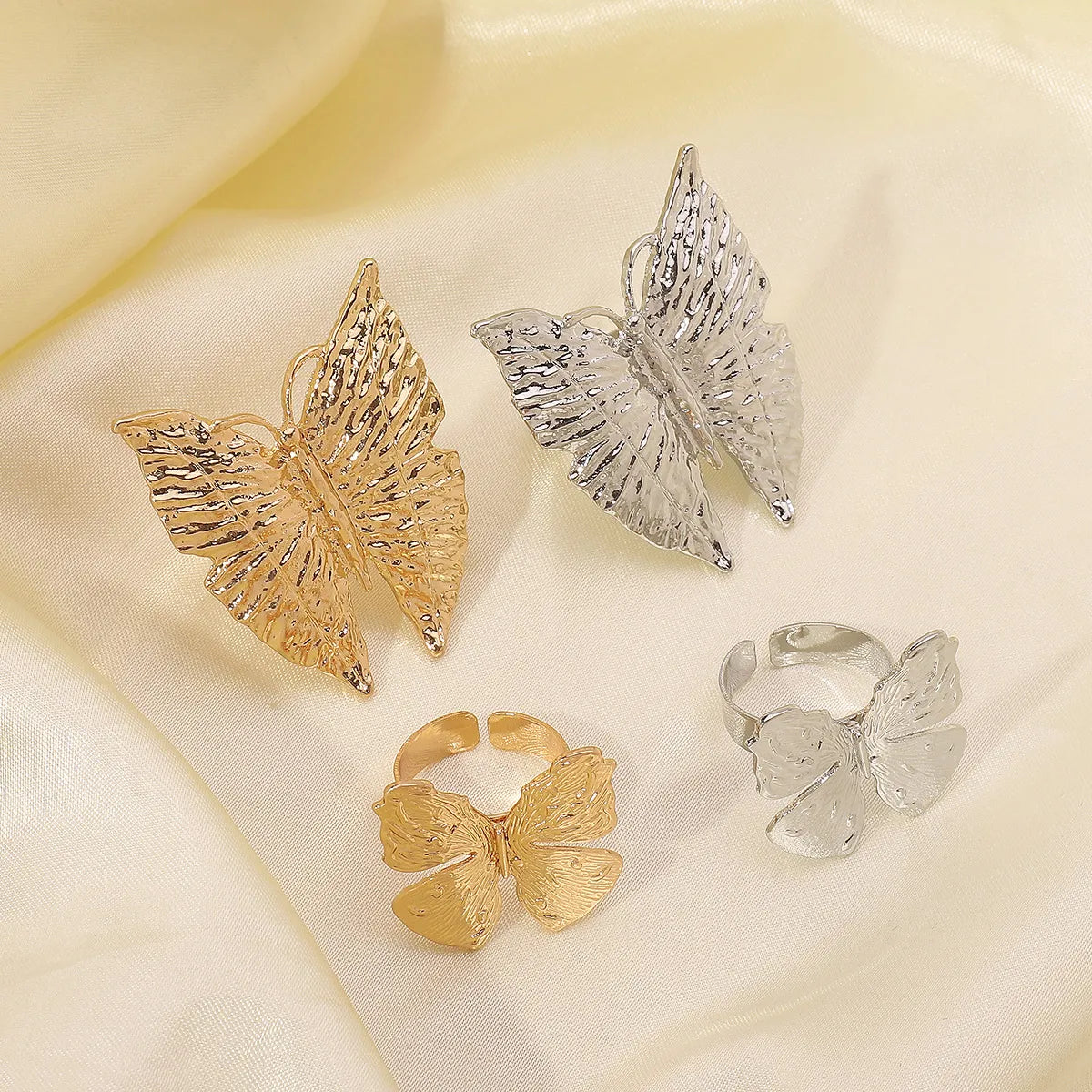 Basic Modern Style Classic Style Butterfly Alloy Women'S Open Rings