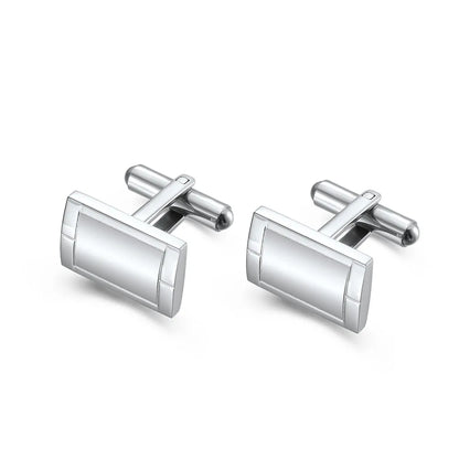 Basic Modern Style Classic Style Geometric 304 Stainless Steel Carbon Fiber Microfiber Plating Unisex Cufflinks 1 Pair