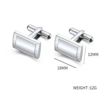 Basic Modern Style Classic Style Geometric 304 Stainless Steel Carbon Fiber Microfiber Plating Unisex Cufflinks 1 Pair