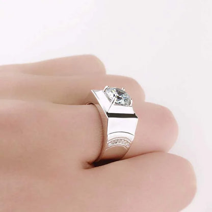 Basic Modern Style Classic Style Geometric Alloy Inlay Zircon Unisex Rings