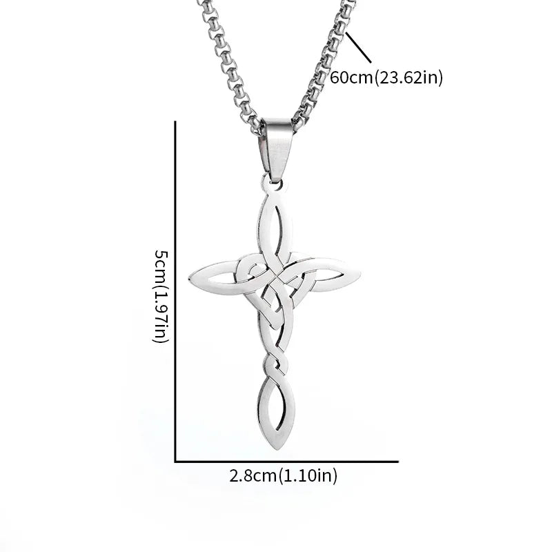 Basic Modern Style Classic Style Geometric Cross Titanium Steel Plating Unisex Pendant Necklace