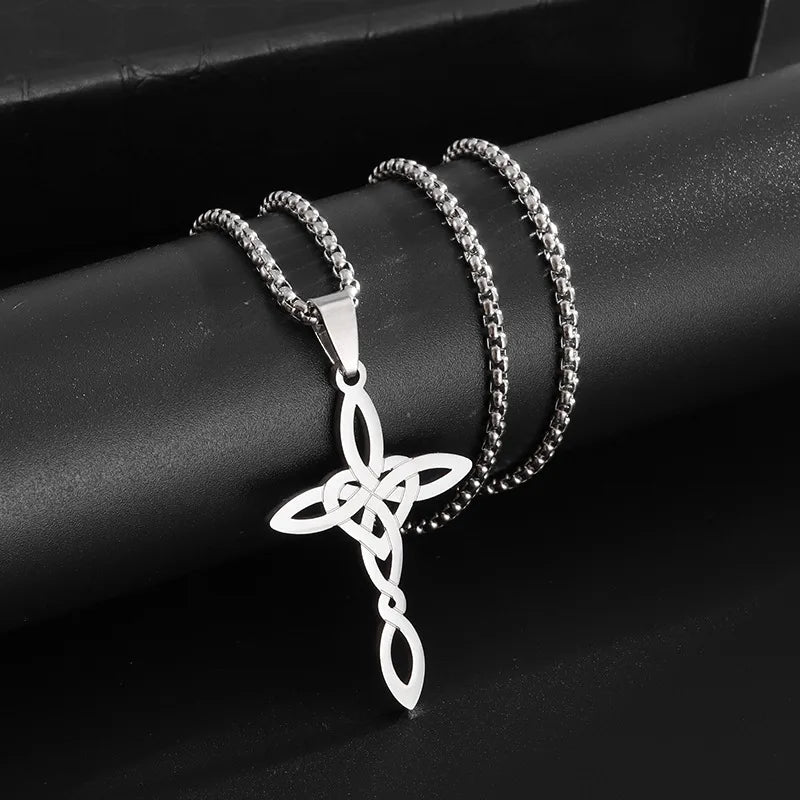 Basic Modern Style Classic Style Geometric Cross Titanium Steel Plating Unisex Pendant Necklace