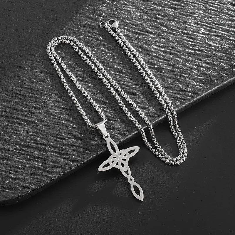 Basic Modern Style Classic Style Geometric Cross Titanium Steel Plating Unisex Pendant Necklace