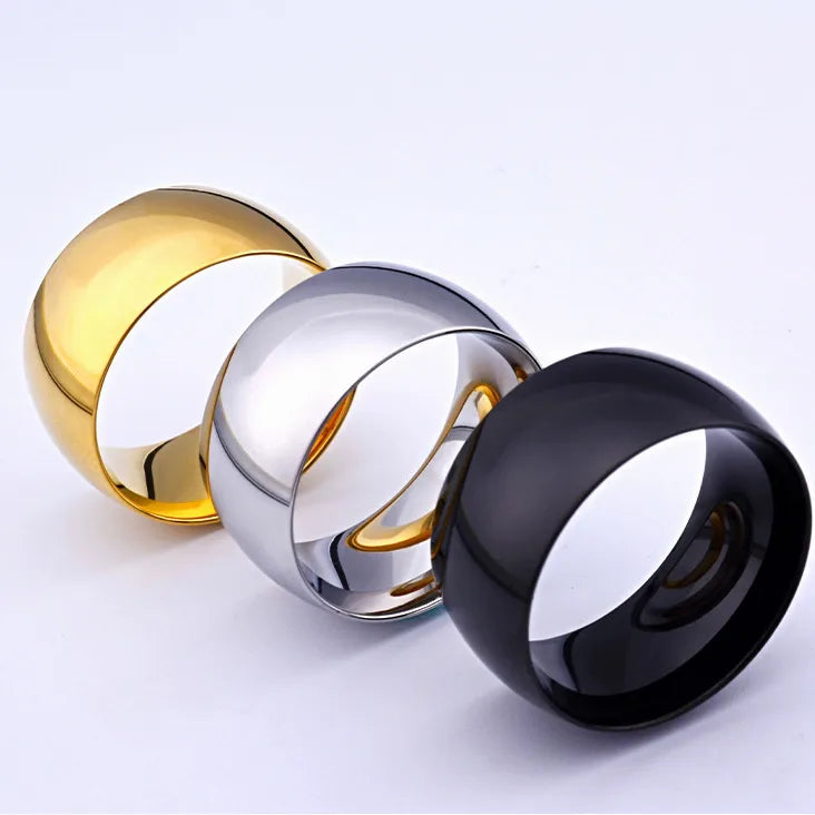 Basic Modern Style Classic Style Geometric Solid Color 304 Stainless Steel Men'S Rings