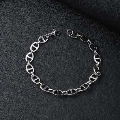 Basic Modern Style Classic Style Geometric Solid Color Titanium Steel Polishing Unisex Bracelets